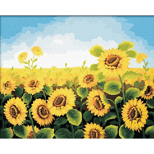 아트조이 DIY 명화그리기 세트 60 x 75 cm, 해바라기 밭