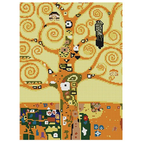 아트조이 DIY 보석십자수 30 x 40 cm, 클림트_생명의 나무, 1개