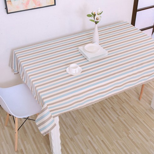 이코디 소프트 칼라 체크 테이블 보, 슬림칼라라인, 140 x 140 cm