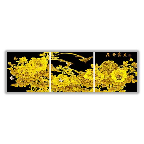 아트조이 DIY 명화 그리기 3단세트 50 x 50 cm, GOLD FLOWER(골드펄)