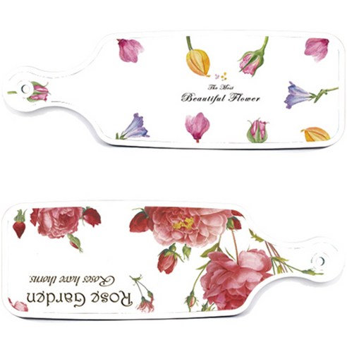 로엠디자인 서빙 도마 보드 2p Rose Garden 세트, Rose Garden, 로맨틱 패턴 플라워, 1세트