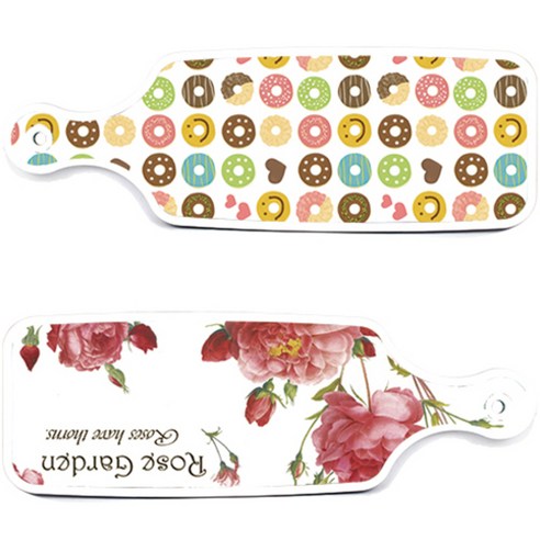 로엠디자인 서빙 도마 보드 2p Rose Garden 세트, Rose Garden, 도넛, 1세트