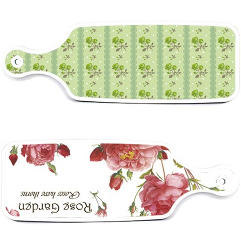 로엠디자인 서빙 도마 보드 2p Rose Garden 세트, Rose Garden, 그린 로즈, 1세트