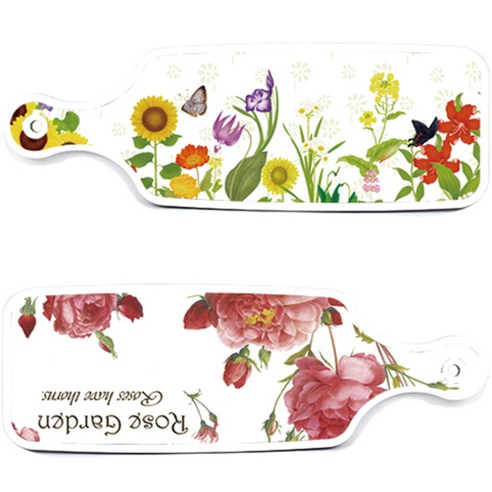 로엠디자인 서빙 도마 보드 2p Rose Garden 세트, Rose Garden, 화단, 1세트