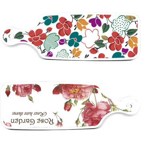 로엠디자인 서빙 도마 보드 2p Rose Garden 세트, Rose Garden, floral 목련 혼합, 1세트