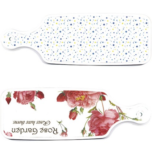 로엠디자인 서빙 도마 보드 2p Rose Garden 세트, Rose Garden, 블루별, 1세트