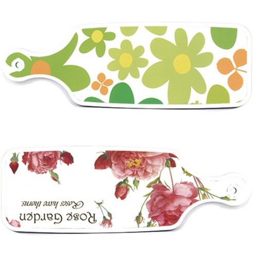 로엠디자인 서빙 도마 보드 2p Rose Garden 세트, Rose Garden, floral 개나리, 1세트