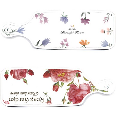 로엠디자인 서빙 도마 보드 2p Rose Garden 세트, Rose Garden, 파스텔 패턴 플라워, 1세트