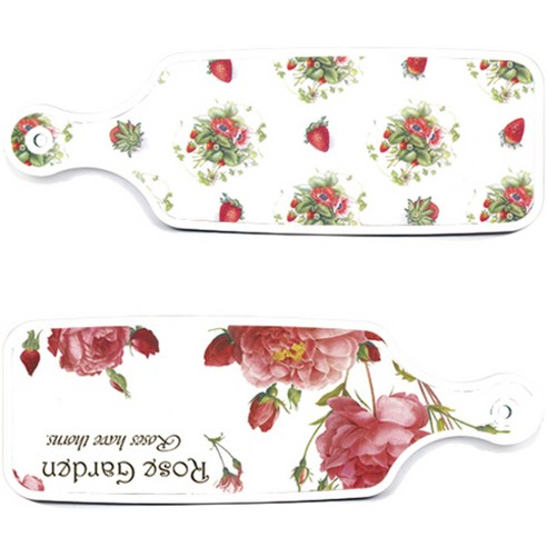 로엠디자인 서빙 도마 보드 2p Rose Garden 세트, Rose Garden, 딸기 아트웍, 1세트