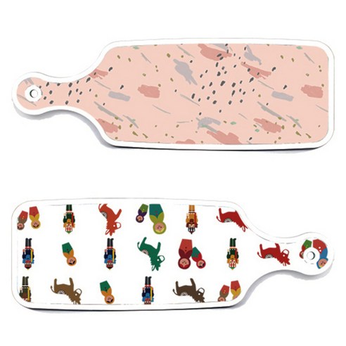 Loem 디자인 서빙 양면도마 마트로시카, 마트로시카, 패턴 자국, 1개