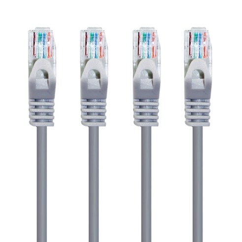 AVIVE 고급형 UTP 3m CAT5.E 랜선 케이블, 그레이, 4개