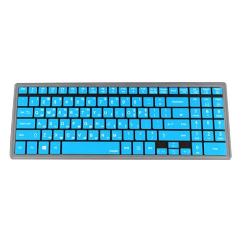 파인피아 LG P530 P535용 노트북 문자인쇄키스킨 LG01, 블루, 1개