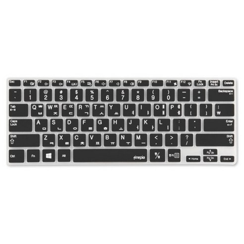 파인피아 삼성 노트북 NT930X3G/NT940X3G/NT940X3K 전용 문자인쇄키스킨 SS17, BLACK, 1개