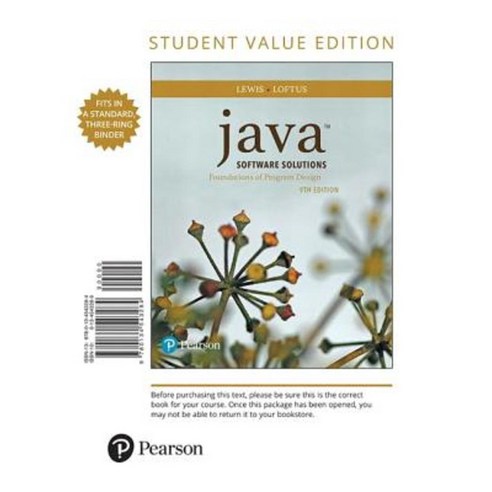 Java Software Solutions Loose Leaf, Pearson
