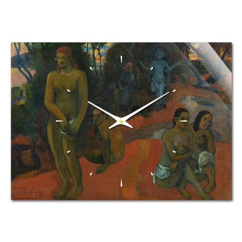더윤 레티나 명화 벽시계 42 x 30 cm, 고갱 유쾌한 바다