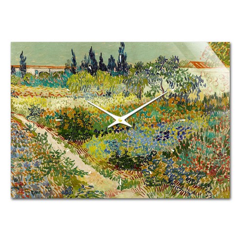 더윤 레티나 명화 벽시계 42 x 30 cm, 고흐 아를의 정원