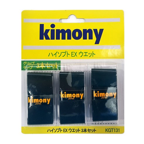 키모니 하이 소프트 EX 배드민턴 오버그립 KGT 131 3p, 블랙, 3개