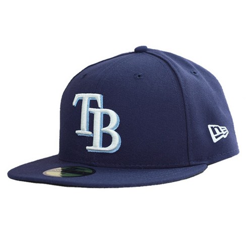 뉴에라 59FIFTY 어센틱 탬파베이 레이스 MLB 모자, 네이비