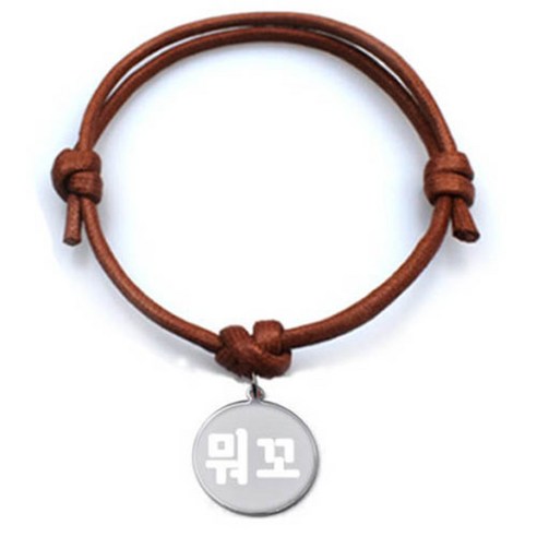 펫츠룩 굿모닝 카라멜 반려동물 목걸이 M + 메탈원형 팬던트 M, 실버(뭐꼬), 1개