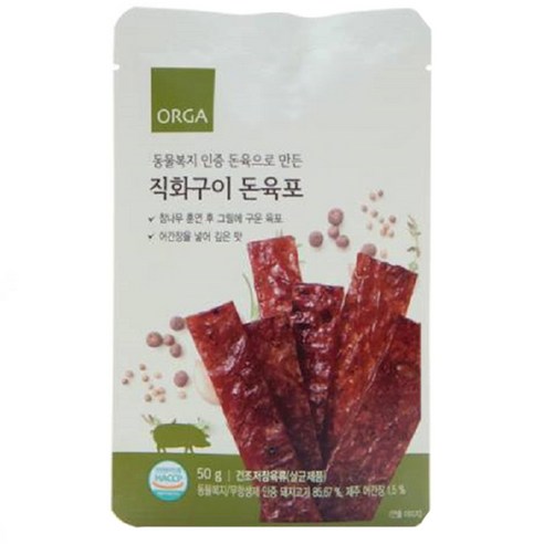 올가 직화구이 돈육포, 50g, 1개