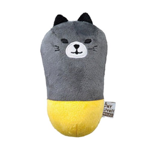 데코레 데코레이션 토닥토닥 에니멀 마사지 인형, 1개, 검은고양이