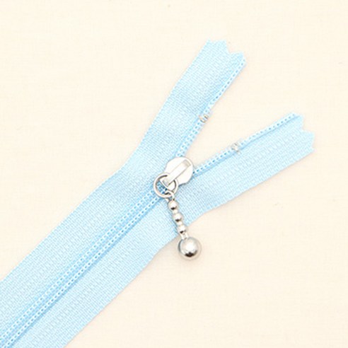 YKK 슬림 코일 지퍼 파스텔 30cm, 스카이, 4개입