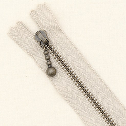 YKK 앤틱 지퍼 40cm, 베이지, 3개입
