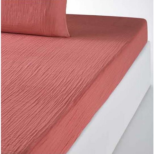라흐두뜨 거즈 심플 순면 매트리스 커버 F696782, blushed rose