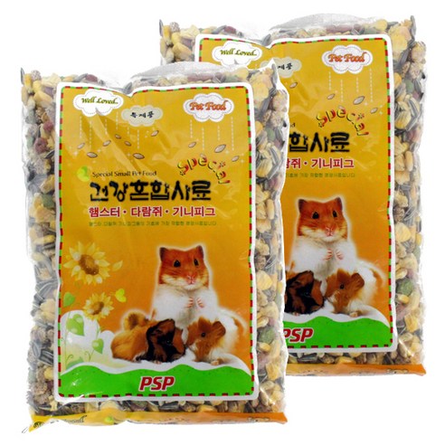 피에스피 건강혼합 햄스터 사료, 600g, 2개입
