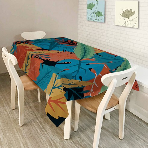 아울리빙 워터컬러 키친 테이블커버, E, 150 x 210 cm