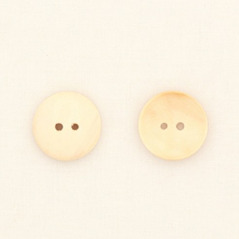 해피베어스 크로커스 오목 나무단추 18mm, 라이트 내추럴, 15개입