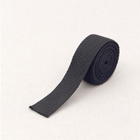 가방용 웨이빙 끈 30 mm, 블랙, 2개