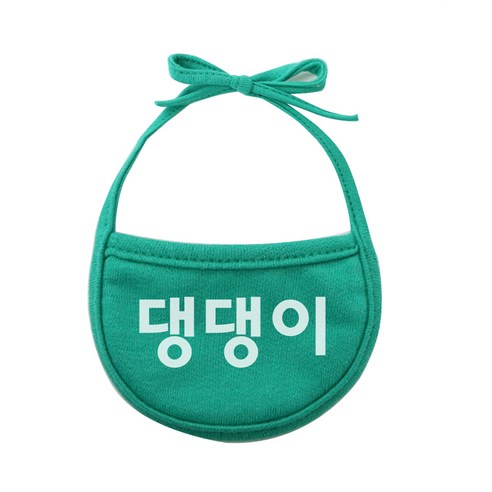 이츠독 강아지 턱받이 댕댕이 M, 초록, 1개
