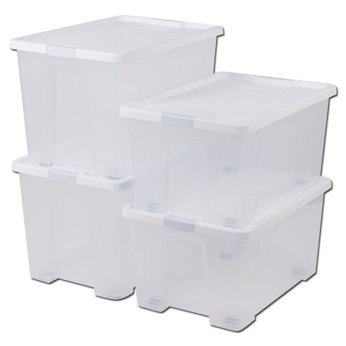 엔플라스틱 스칼렛 리빙박스 55L x 2p + 65L x 2p, 화이트, 1세트