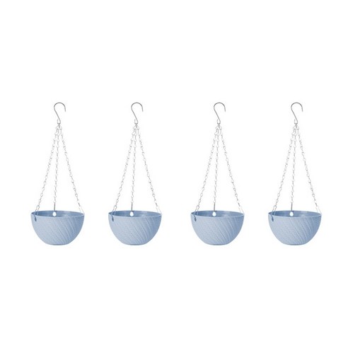 마켓감성 파스텔 무늬 행잉 화분 걸이 4p, 블루, 4개
