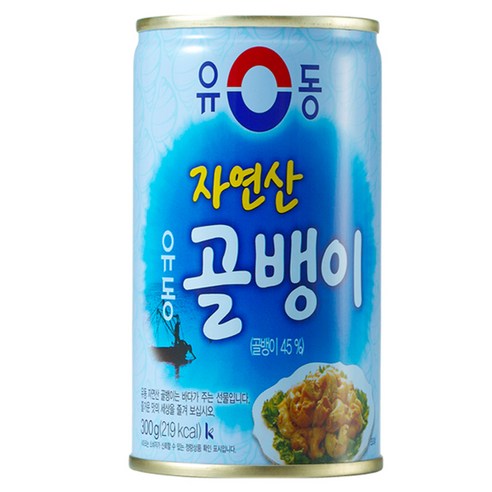 유동 자연산 골뱅이 통조림, 300g, 1개