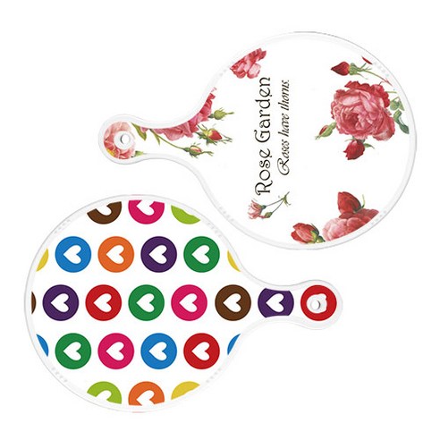 로엠디자인 서빙 도마 보드 2p RoseGarden원형 세트, RoseGarden원형, 러브패턴원형, 1세트