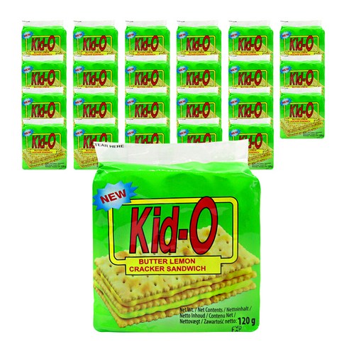 키도 버터향 & 레몬향 크래커 샌드위치, 24개, 120g