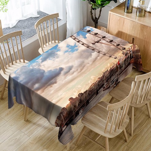 이코디 힐링 라이프 테이블보, 페리스휠, 153 x 300 cm