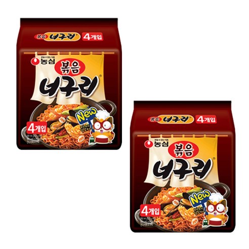 농심 볶음 너구리 봉지라면 137g, 8개