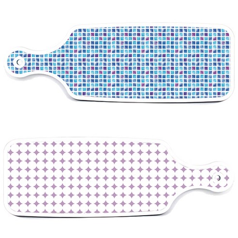 로엠디자인 서빙 도마 보드 2p 원형패턴 파스텔 보라 세트, 원형패턴파스텔보라, 블루타일, 1세트