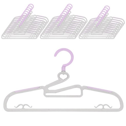 데코즈인 데코 프리미엄 회전 옷걸이, 바이올렛, 30개입
