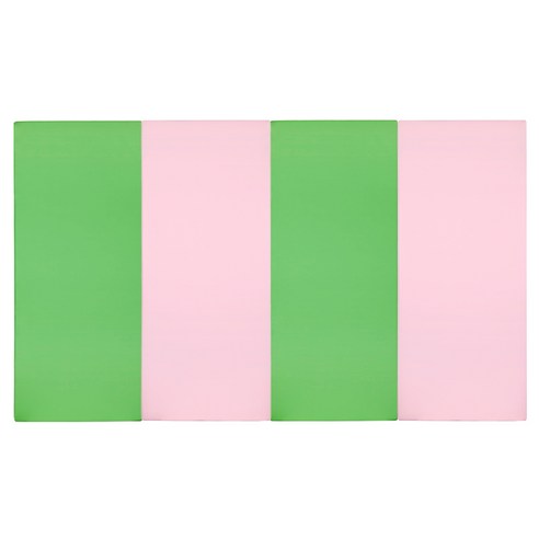 퍼니존 퍼니테라피 그린시리즈1 영유아 폴더매트, 그린 + 베이비핑크, 중(W 200cm x L 120cm x H 4cm)