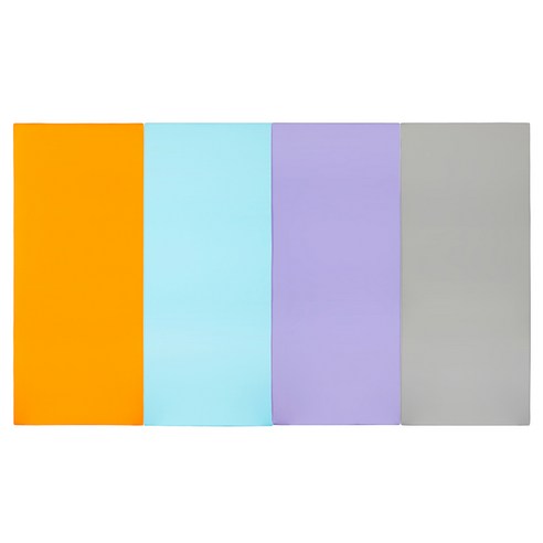 퍼니존 퍼니테라피 오렌지비비드 시리즈 영유아 폴더매트, 오렌지 + 스카이블루 + 바이올렛 + 그레이