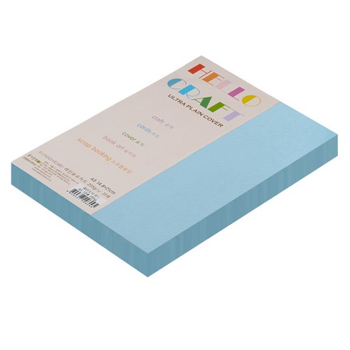 종이문화 친환경색지 레인보우카드 No.16 스카이블루, A5, 90매