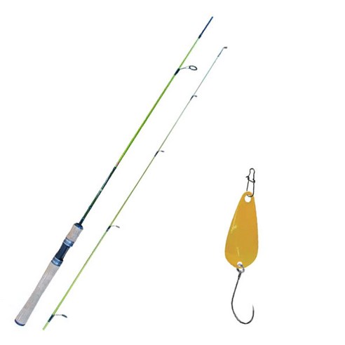 원다 예그린 스피닝 루어낚싯대 602UL + 다미끼 메탈지그 앤 피카 스푼 B 2.8g, 020 MANGO YELLOW