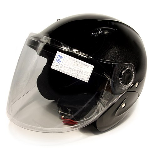 한미 캐리비 오픈 솔리드 오토바이 헬멧, 블랙