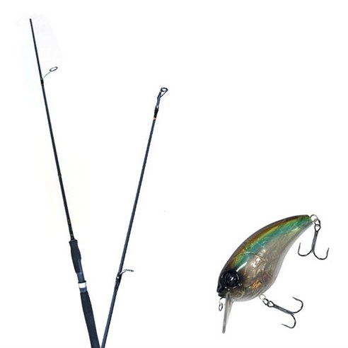 원다 하나린 루어 낚싯대 662ML + 다미끼 브루트 70 하드베이트 루어 347T CLEAR REAL BAIT, 1세트