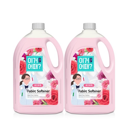 아토세이프 이거어때 섬유유연제 로즈부케향 본품, 2.5L, 2개입
