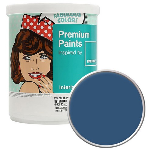 노루페인트 팬톤 내부용 실내벽면 저광 페인트 1L, 19-4035 Dark Blue, 1개
